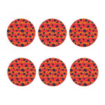 Trippy Palm Tree Pattern Print Coaster Set