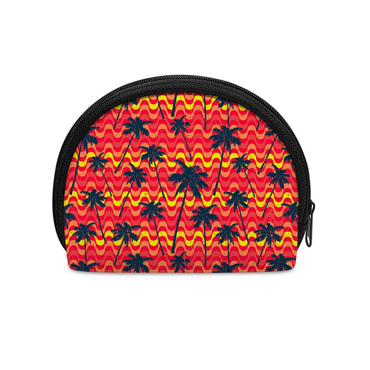 Trippy Palm Tree Pattern Print Coin Purse