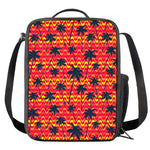 Trippy Palm Tree Pattern Print Crossbody Lunch Bag