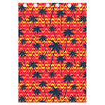Trippy Palm Tree Pattern Print Curtain