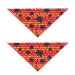 Trippy Palm Tree Pattern Print Dog Bandana