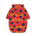 Trippy Palm Tree Pattern Print Dog Zip Up Hoodie