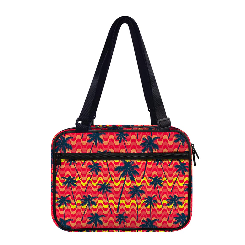 Trippy Palm Tree Pattern Print Double Strap Bible Bag