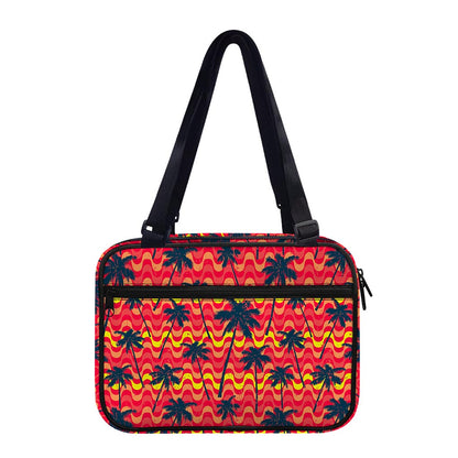 Trippy Palm Tree Pattern Print Double Strap Bible Bag