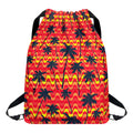 Trippy Palm Tree Pattern Print Drawstring Backpack