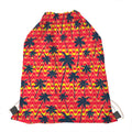 Trippy Palm Tree Pattern Print Drawstring Bag