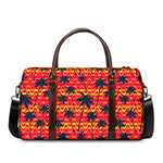 Trippy Palm Tree Pattern Print Duffle Bag