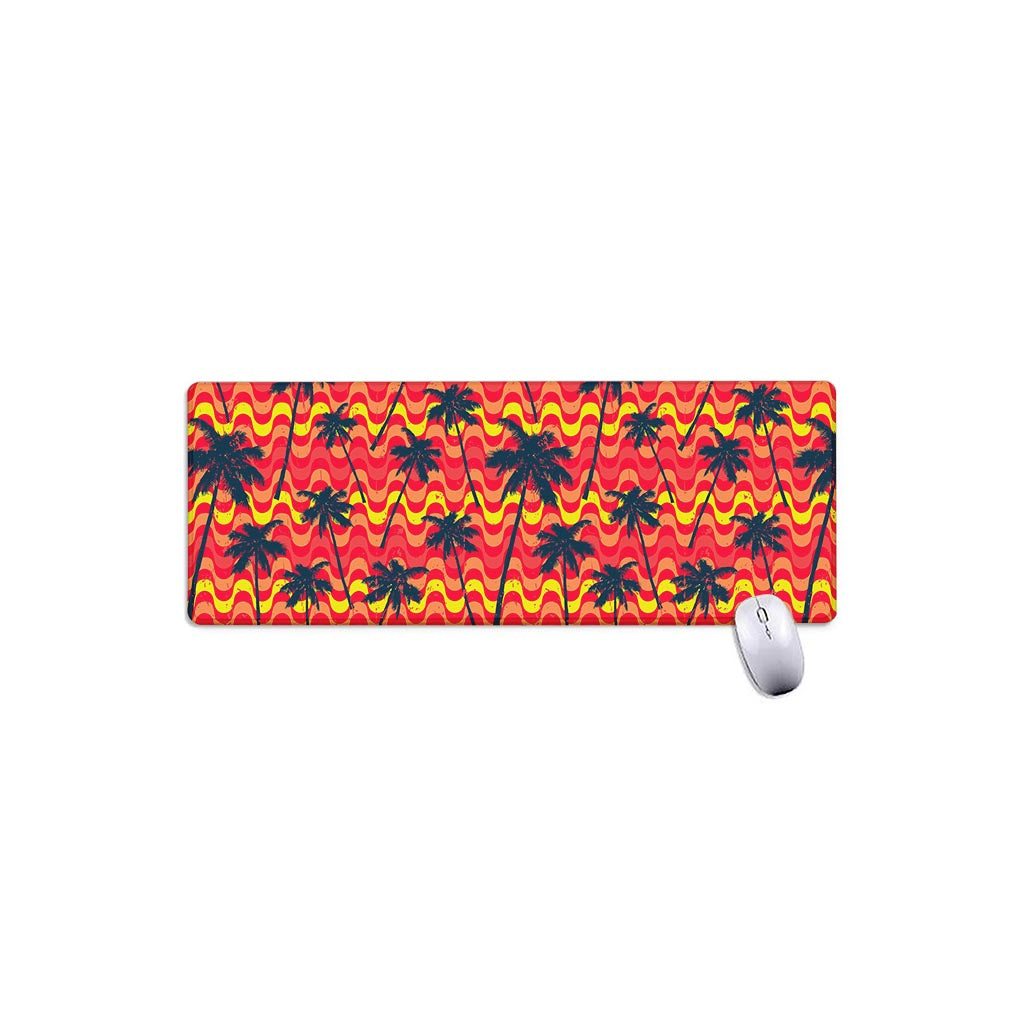 Trippy Palm Tree Pattern Print Extended Mouse Pad