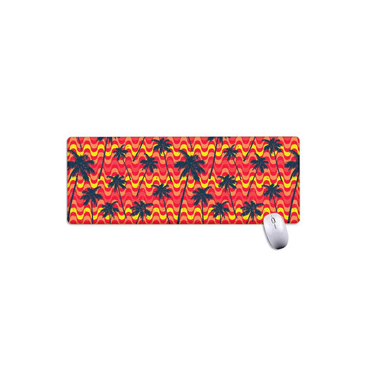 Trippy Palm Tree Pattern Print Extended Mouse Pad