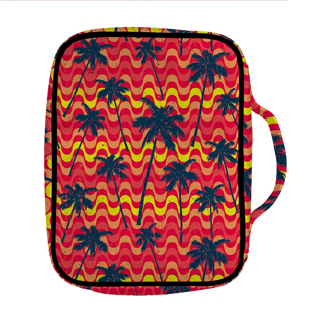 Trippy Palm Tree Pattern Print Front Pocket Bible Bag