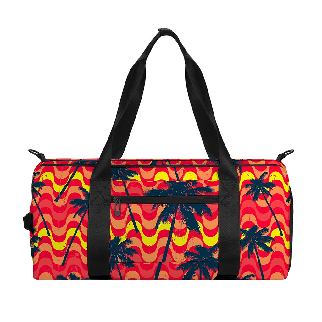 Trippy Palm Tree Pattern Print Gym Bag