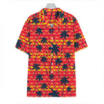 Trippy Palm Tree Pattern Print Hawaiian Shirt