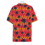 Trippy Palm Tree Pattern Print Hawaiian Shirt