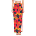 Trippy Palm Tree Pattern Print High Slit Maxi Skirt