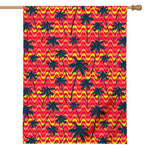 Trippy Palm Tree Pattern Print House Flag