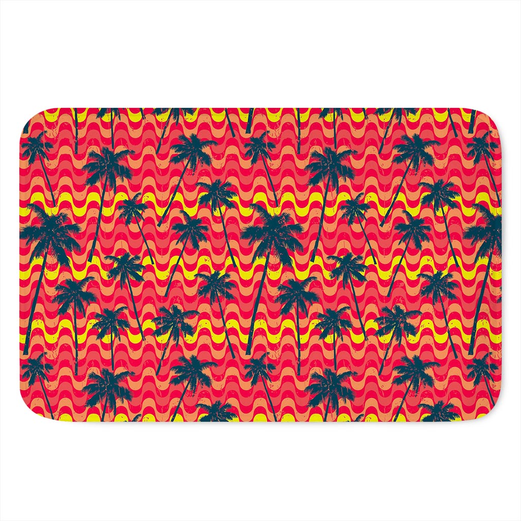 Trippy Palm Tree Pattern Print Indoor Door Mat