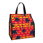 Trippy Palm Tree Pattern Print Insulated Lunch Tote