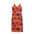 Trippy Palm Tree Pattern Print Jersey Midi Cami Dress