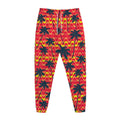 Trippy Palm Tree Pattern Print Jogger Pants
