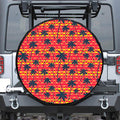 Trippy Palm Tree Pattern Print Leather Spare Tire Cover