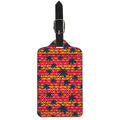 Trippy Palm Tree Pattern Print Luggage Tag