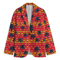 Trippy Palm Tree Pattern Print Men's Blazer