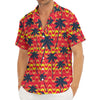 Trippy Palm Tree Pattern Print Men's Deep V-Neck Shirt