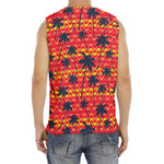 Trippy Palm Tree Pattern Print Men's Fitness Tank Top
