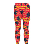 Trippy Palm Tree Pattern Print Men's leggings