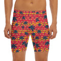 Trippy Palm Tree Pattern Print Men's Long Boxer Briefs