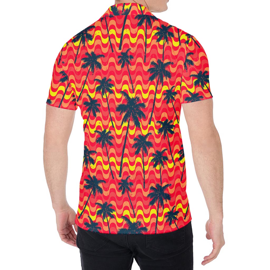 Trippy Palm Tree Pattern Print Men's Shirt