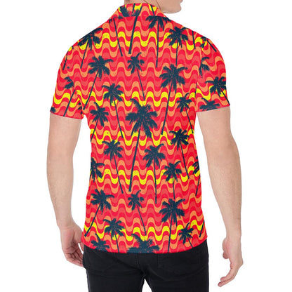 Trippy Palm Tree Pattern Print Men's Shirt