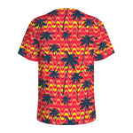 Trippy Palm Tree Pattern Print Men's Sports T-Shirt