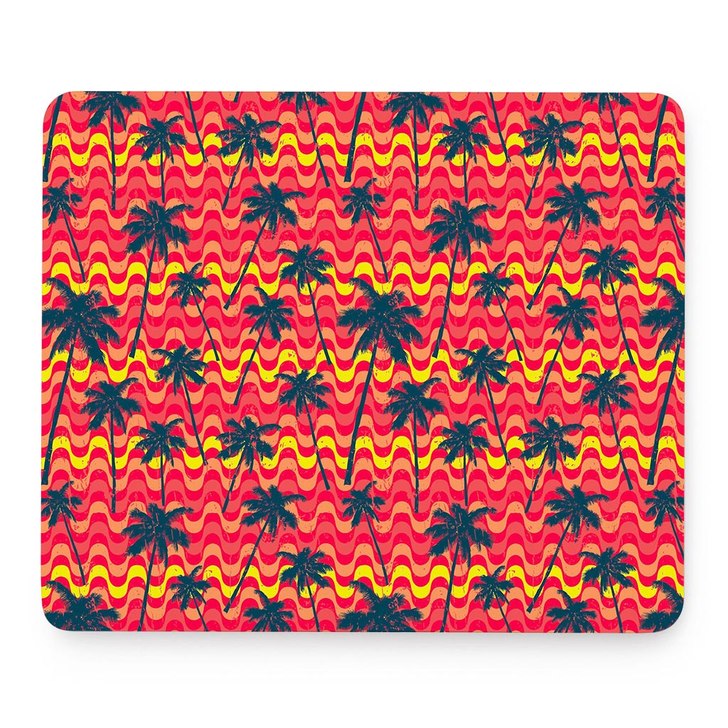 Trippy Palm Tree Pattern Print Mouse Pad