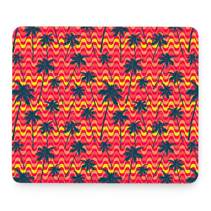 Trippy Palm Tree Pattern Print Mouse Pad