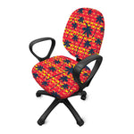 Trippy Palm Tree Pattern Print Office Chair Cover