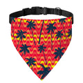 Trippy Palm Tree Pattern Print Over The Collar Dog Bandana