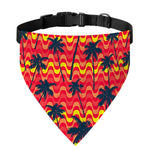 Trippy Palm Tree Pattern Print Over The Collar Dog Bandana