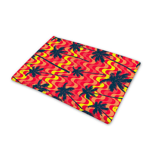 Trippy Palm Tree Pattern Print Pet Cooling Mat Cover