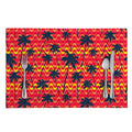 Trippy Palm Tree Pattern Print Placemat