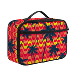 Trippy Palm Tree Pattern Print Portable Lunch Bag