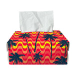 Trippy Palm Tree Pattern Print Rectangle Tissue Box Cover