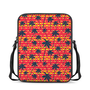 Trippy Palm Tree Pattern Print Rectangular Crossbody Bag