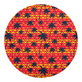 Trippy Palm Tree Pattern Print Round Blanket