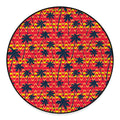 Trippy Palm Tree Pattern Print Round Floor Mat