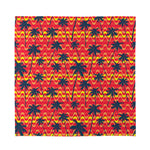 Trippy Palm Tree Pattern Print Silk Bandana