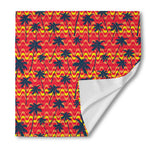 Trippy Palm Tree Pattern Print Silk Bandana