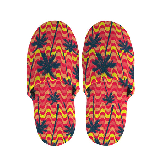 Trippy Palm Tree Pattern Print Slippers