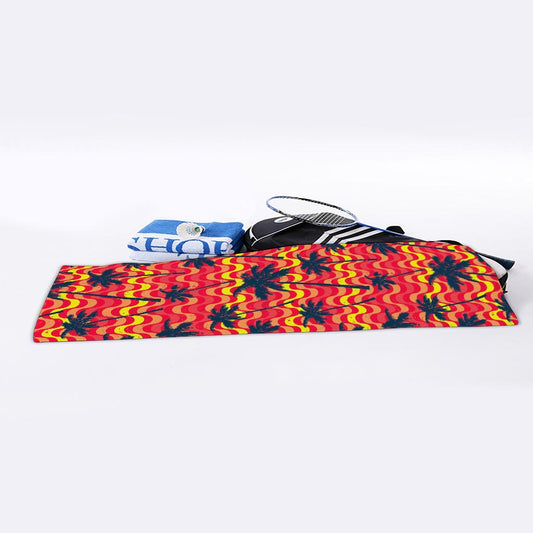Trippy Palm Tree Pattern Print Sports Towel
