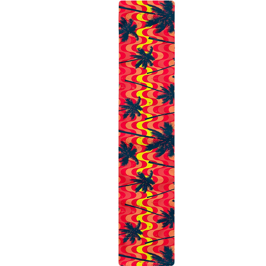 Trippy Palm Tree Pattern Print Table Runner
